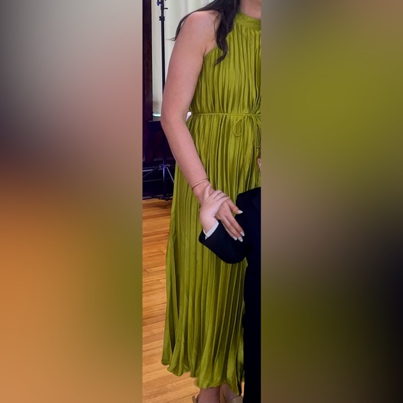 Womens Harlow emerald green dress - Picture 2 of 2